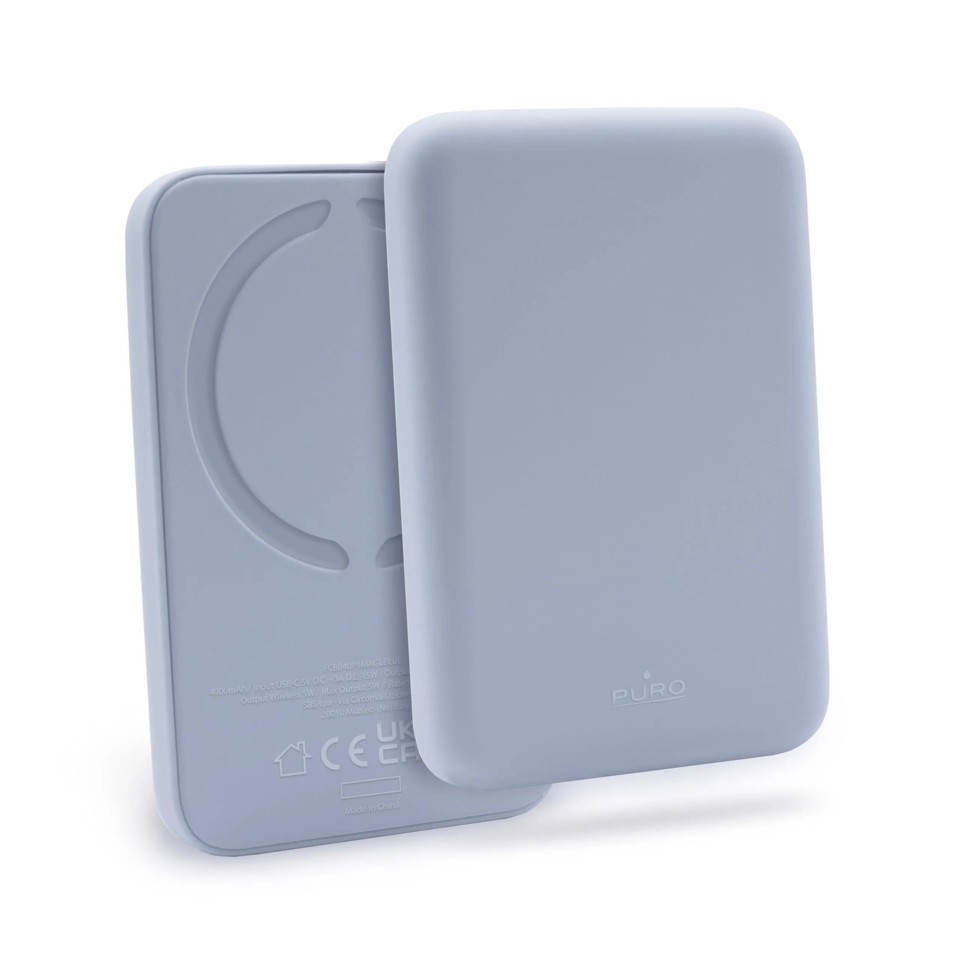 PURO FCBB40P1MAGLBLUE batteria portatile Polimeri di litio (LiPo) 4000 mAh Carica wireless Blu