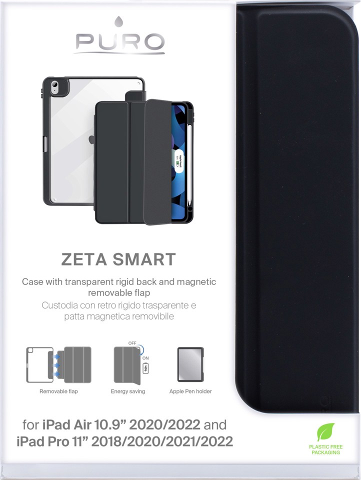 PURO IPAD17ZETASMBLK custodia per tablet 27,9 cm (11") Custodia a libro Nero