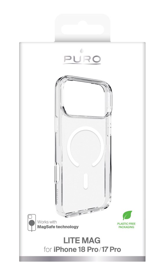 PURO Lite Mag custodia per cellulare 16 cm (6.3") Cover Trasparente