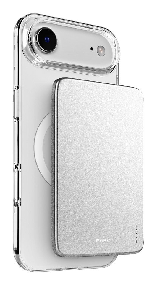 PURO Lite Slim Power Mag Polimeri di litio (LiPo) 3000 mAh Carica wireless Argento