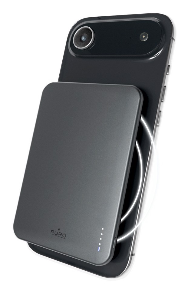PURO Lite Slim Power Mag Polimeri di litio (LiPo) 3000 mAh Carica wireless Nero