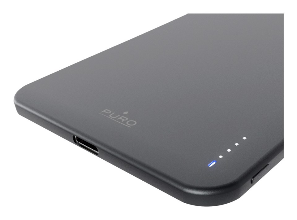 PURO Lite Slim Power Mag Polimeri di litio (LiPo) 3000 mAh Carica wireless Nero
