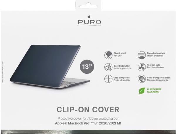 PURO MBPRO1320CLIPONBLK borsa per notebook 33 cm (13") Cover Nero
