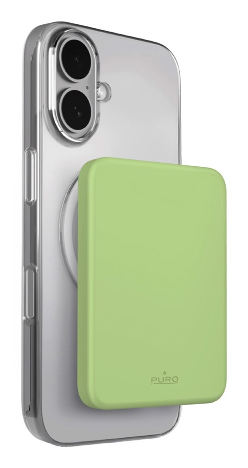 PURO Mini Power Mag Polimeri di litio (LiPo) 4200 mAh Carica wireless Lime