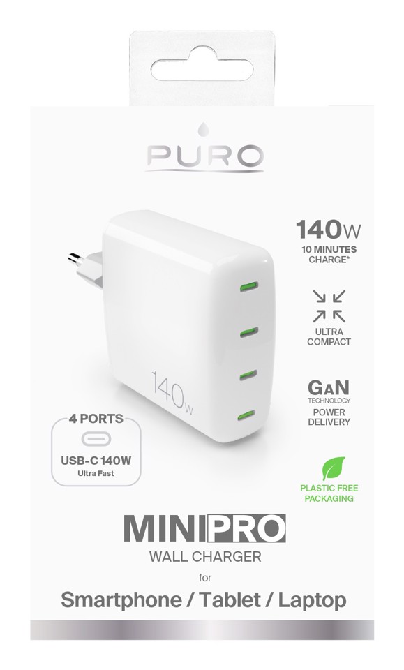 PURO MiniPro Universale Bianco AC Ricarica rapida Interno