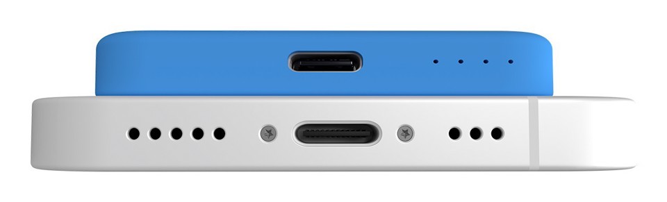 PURO Power Bank compatibile MagSafe “Mini Power Mag” per iPhone blu