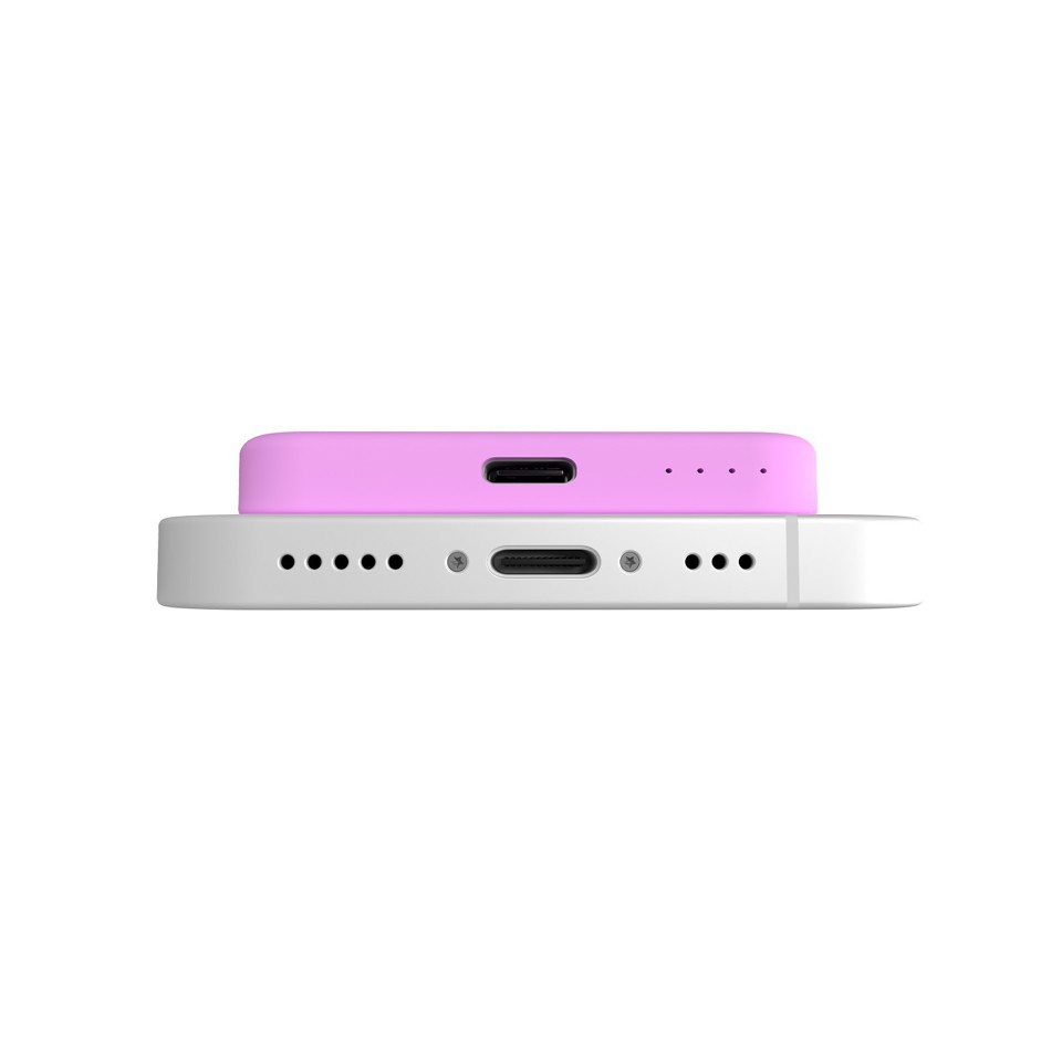 PURO Power Bank compatibile MagSafe “Mini Power Mag” per iPhone rosa