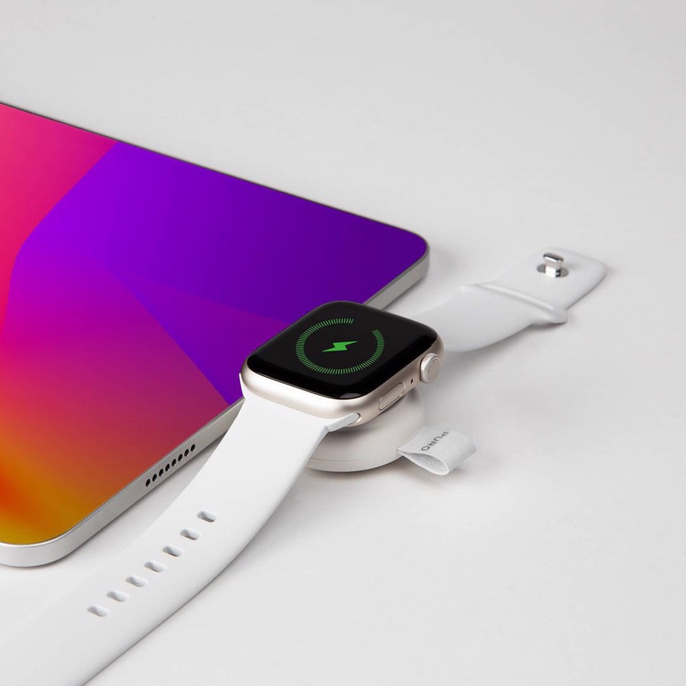 PURO Power Go Mini Auricolare, Orologio intelligente Bianco USB Carica wireless Interno