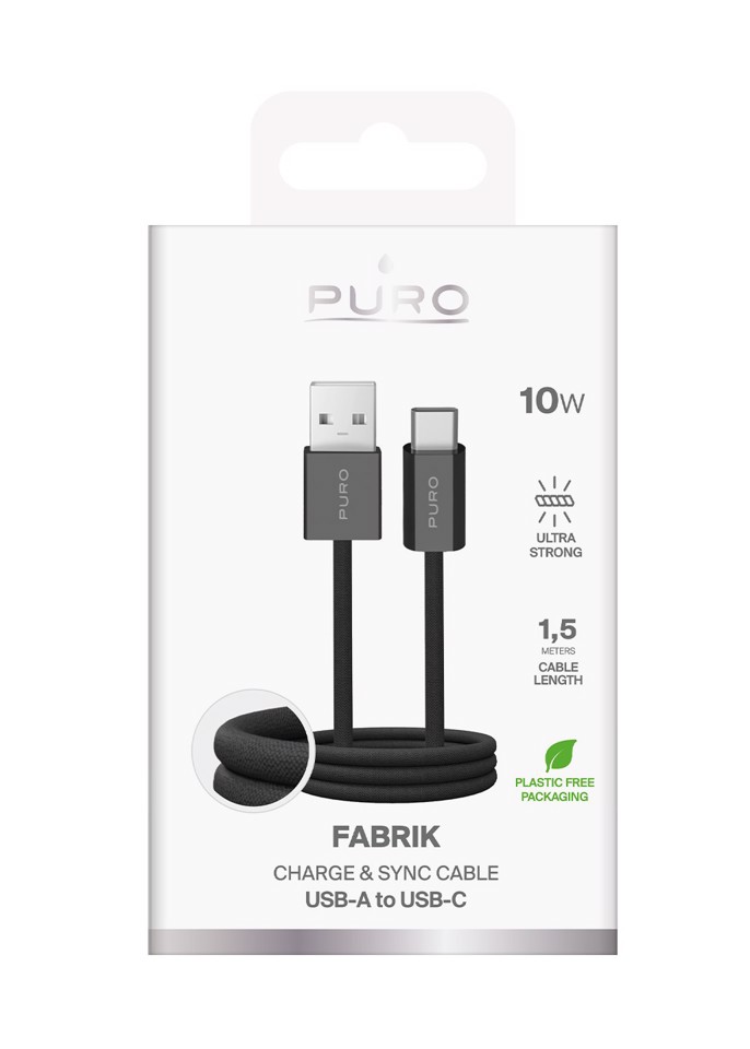 PURO PUCAC10WFABK415MTBLK cavo USB USB 2.0 1,5 m USB A USB C Nero
