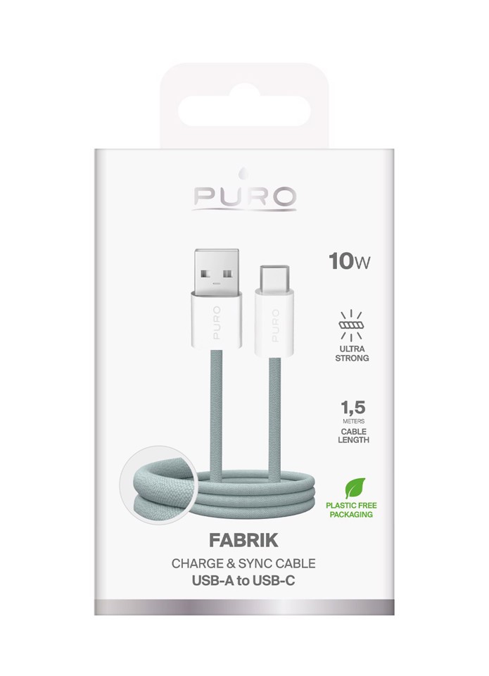 PURO PUCAC10WFABK415MTGRN cavo USB USB 2.0 1,5 m USB A USB C Verde