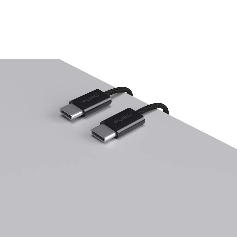 PURO PUCCCFABK415MTBLK cavo USB 1,5 m USB 2.0 USB C Nero