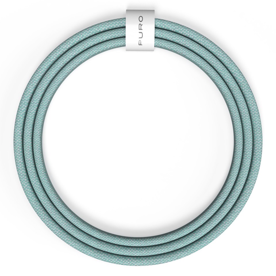 PURO PUCCCFABK415MTNGRN cavo USB USB 2.0 1,5 m USB C Verde, Bianco