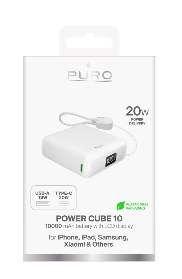 PURO PUFCBB100P12WHI batteria portatile Ioni di Litio 10000 mAh Bianco