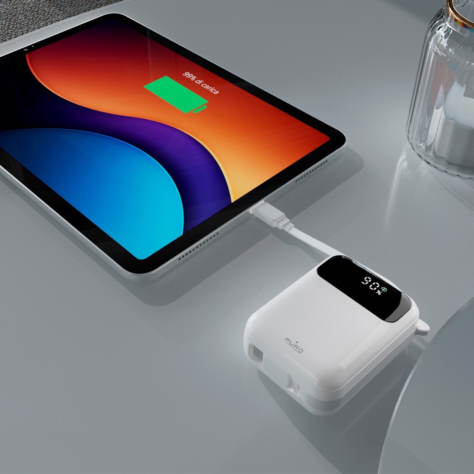 PURO PUFCBB10C2CHDWHI batteria portatile Polimeri di litio (LiPo) 10000 mAh Bianco
