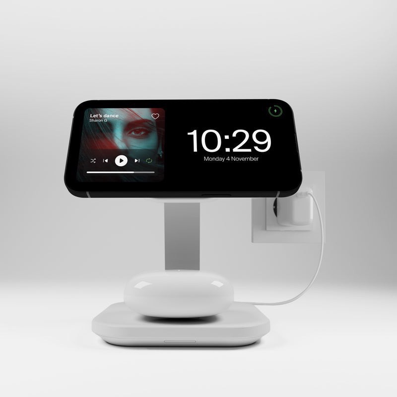 PURO PUFCCSQIMAG4WHI Caricabatterie per dispositivi mobili Cuffie, Smartphone Bianco USB Carica wireless Interno