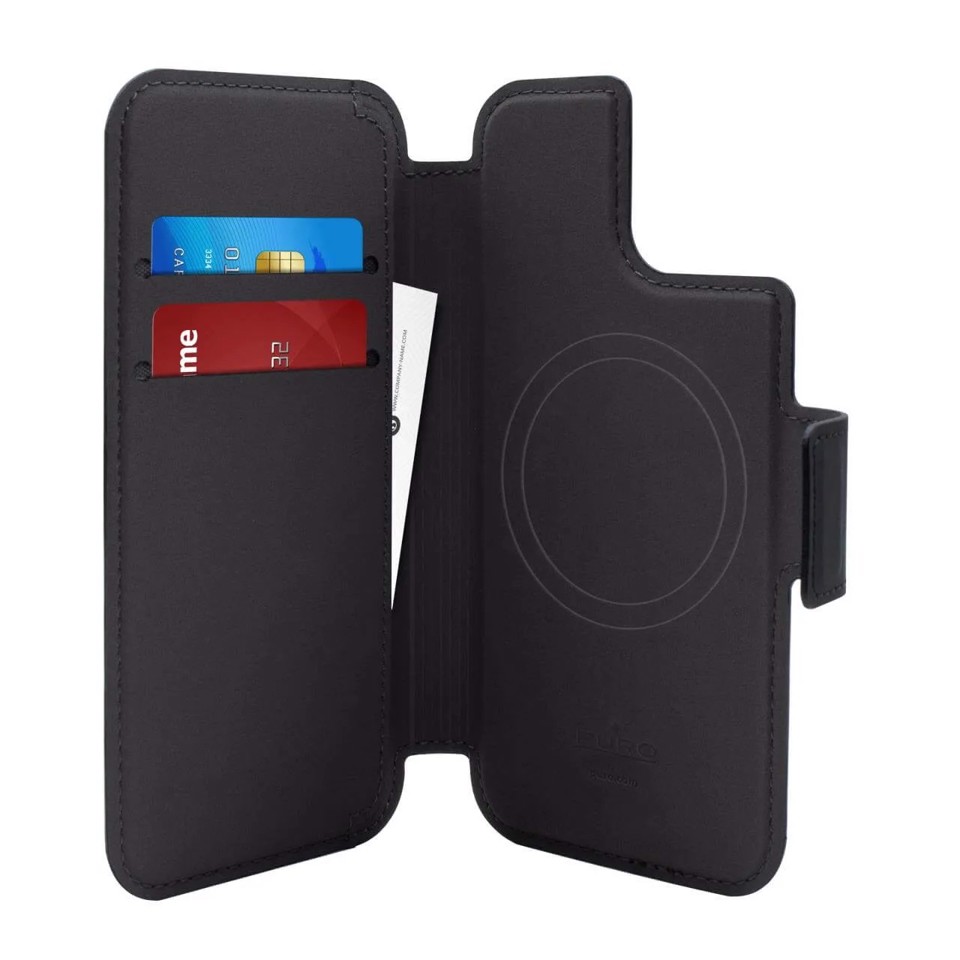 PURO PUIP61MAGFOLIOBLK custodia per cellulare 15,5 cm (6.1") Custodia a borsellino Nero