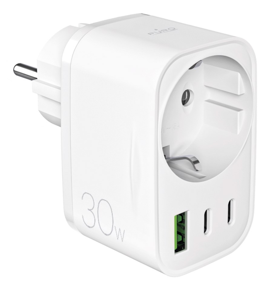PURO PUTCSPUSBA2C30WWHI Caricabatterie per dispositivi mobili Universale Bianco AC Ricarica rapida Interno