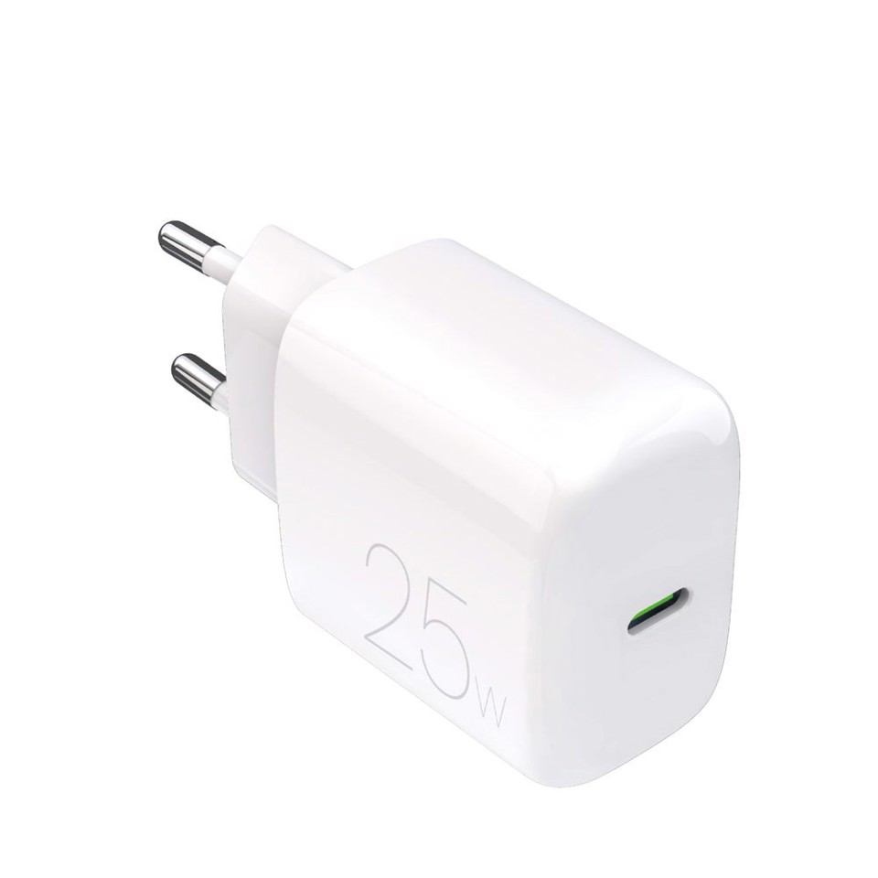 PURO Wall Charger "PRO LITE" 1x USB-C, 25W, Power Delivery, Universale Bianco AC Ricarica rapida Interno