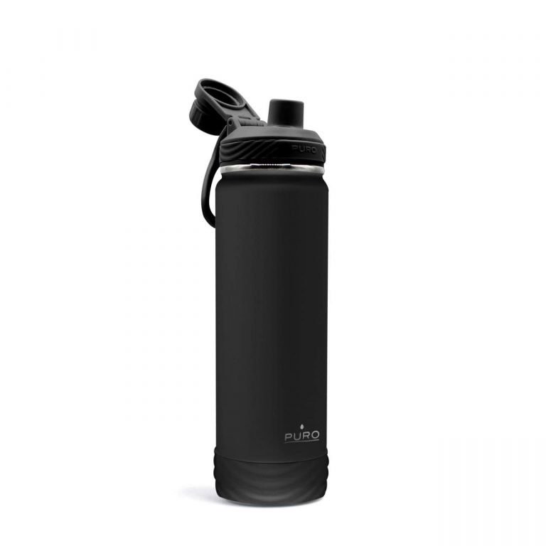 PURO WB750OUTDOORDW1BLK borraccia Uso quotidiano, Trekking, Sport 750 ml Silicone, Acciaio inossidabile Nero