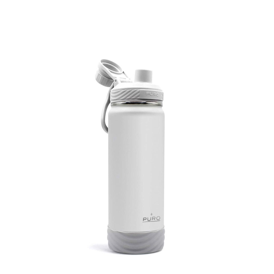PURO WB750OUTDOORDW1LGREY borraccia Uso quotidiano, Trekking, Sport 750 ml Silicone, Acciaio inossidabile Grigio