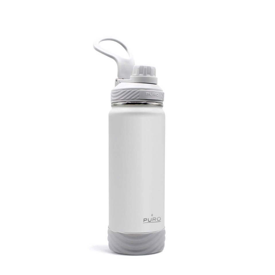PURO WB750OUTDOORDW1LGREY borraccia Uso quotidiano, Trekking, Sport 750 ml Silicone, Acciaio inossidabile Grigio