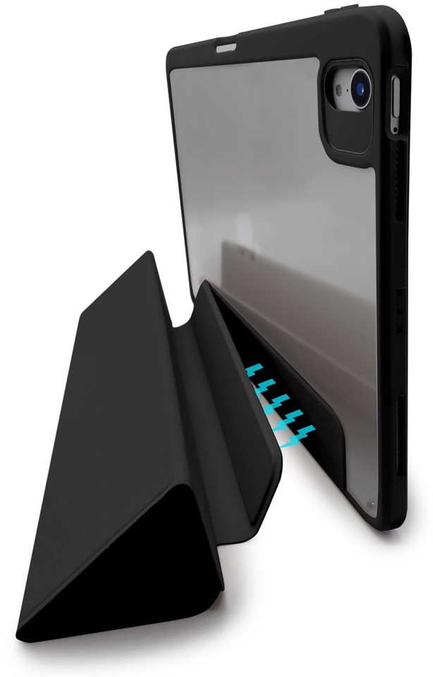 PURO Zeta Smart 27,7 cm (10.9") Custodia a libro Nero, Trasparente