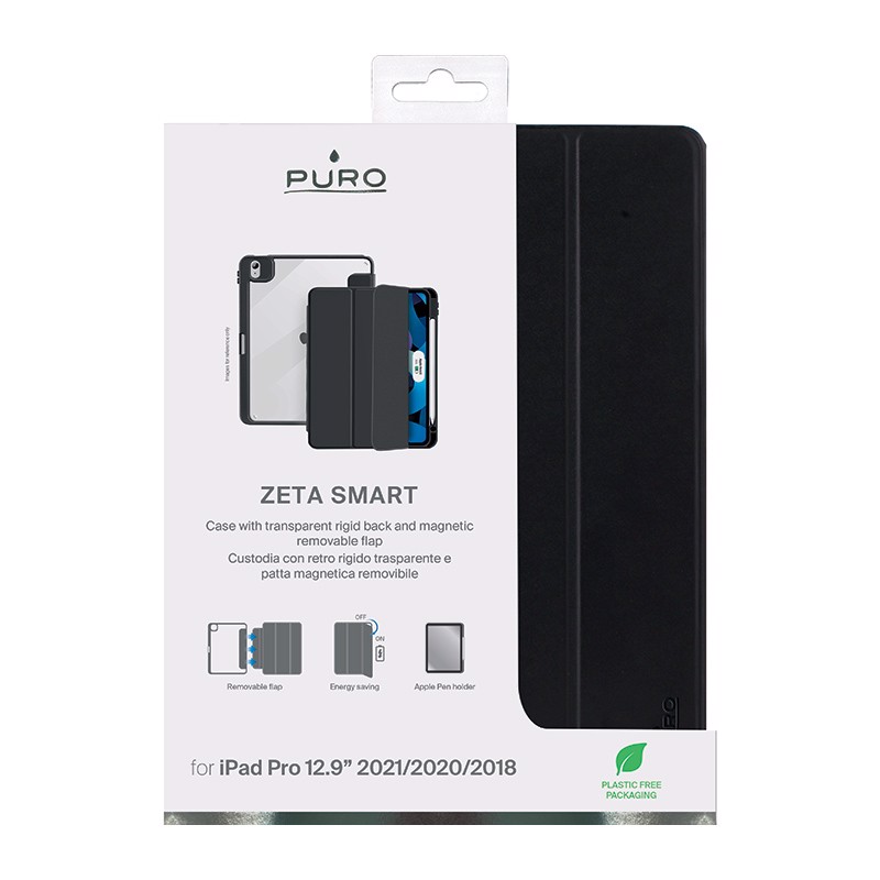 PURO Zeta Smart 32,8 cm (12.9") Custodia a libro Nero