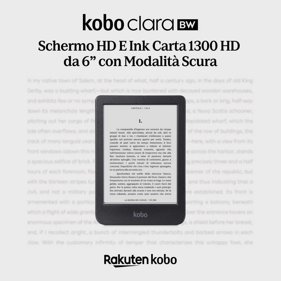 Rakuten Kobo Clara BW lettore e-book Touch screen 16 GB Wi-Fi Nero