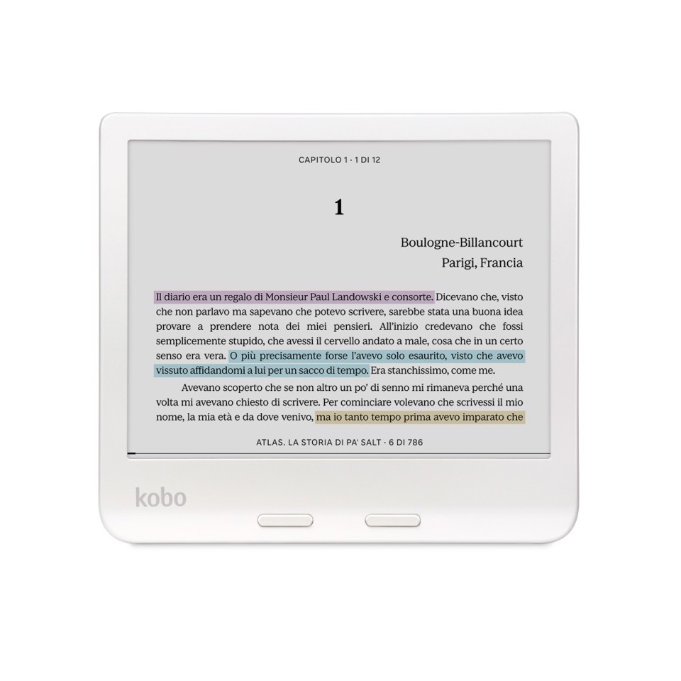 Libra Colour lettore e-book Touch screen 32 GB Wi-Fi Bianco