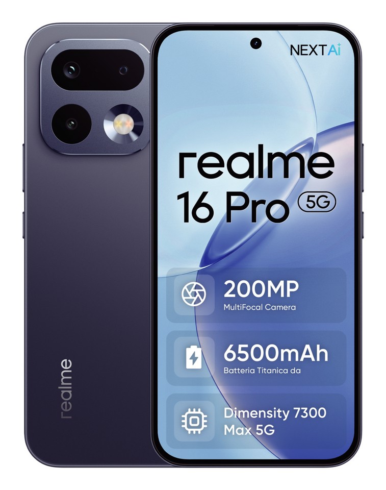 realme 16 Pro 17,2 cm (6.78") Doppia SIM 5G 8 GB 512 GB 6500 mAh Grigio