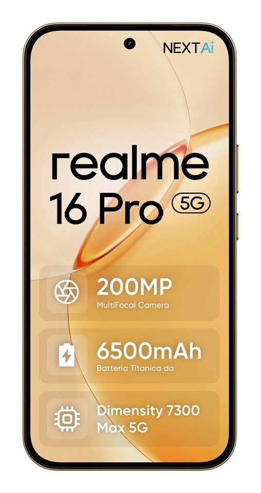 realme 16 Pro 17,3 cm (6.8") Doppia SIM 5G 8 GB 256 GB 6500 mAh Oro