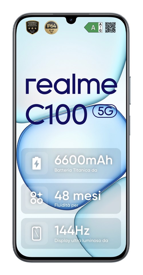 realme C100 5G 17,3 cm (6.8") Doppia SIM Android 16.0 USB tipo-C 4 GB 128 GB 6600 mAh Verde