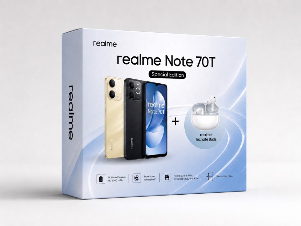 realme Note 631011009974 smartphone 17,1 cm (6.74") Doppia SIM Android 15 4G USB tipo-C 4 GB 256 GB 6000 mAh Nero