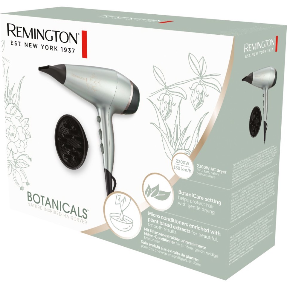 Remington AC5860 asciuga capelli 2300 W Nero, Argento