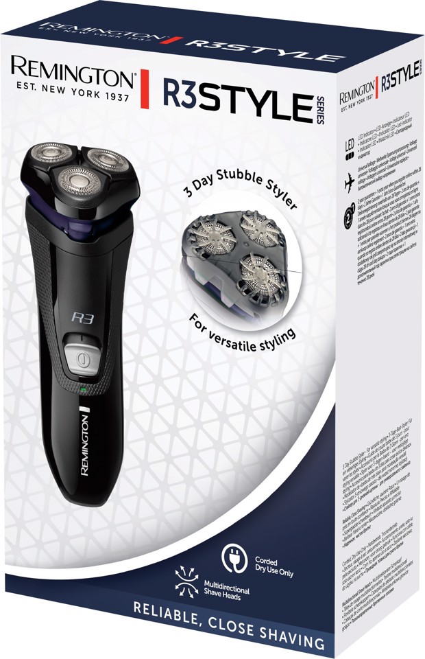 Remington Rasoio a Testine Rotanti Style Series R3 R3002