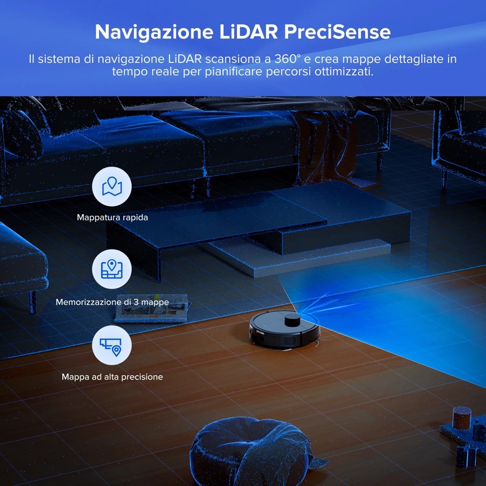 Roborock Q7 TF+ Robot Aspirapolvere e Lavapavimenti con Stazione Svuotamento Automatico della Polvere, Aspirazione 10.000 Pa, Quantità d'acqua Regolabile per il Lavaggio, Doppio Sistema Anti-groviglio, Auto Boost sui Tappeti