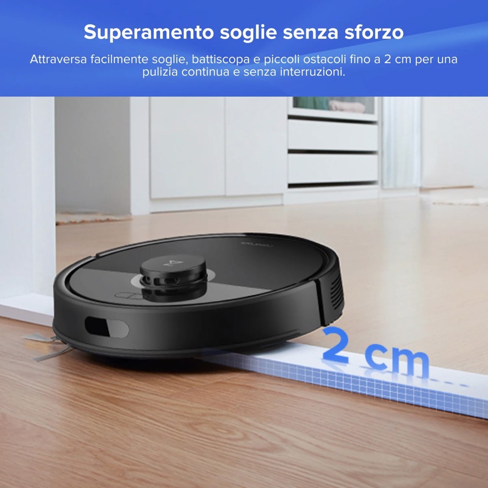 Roborock Q7 TF+ Robot Aspirapolvere e Lavapavimenti con Stazione Svuotamento Automatico della Polvere, Aspirazione 10.000 Pa, Quantità d'acqua Regolabile per il Lavaggio, Doppio Sistema Anti-groviglio, Auto Boost sui Tappeti