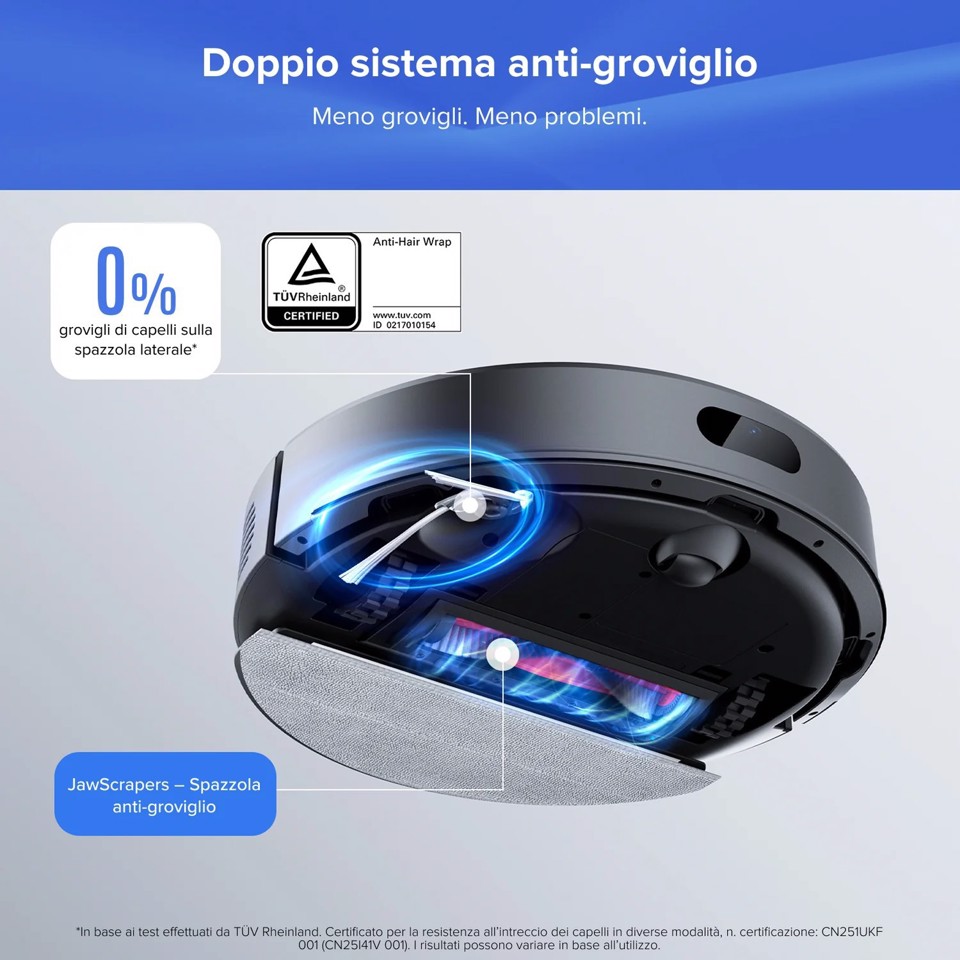Roborock Q7 TF+ Robot Aspirapolvere e Lavapavimenti con Stazione Svuotamento Automatico della Polvere, Aspirazione 10.000 Pa, Quantità d'acqua Regolabile per il Lavaggio, Doppio Sistema Anti-groviglio, Auto Boost sui Tappeti