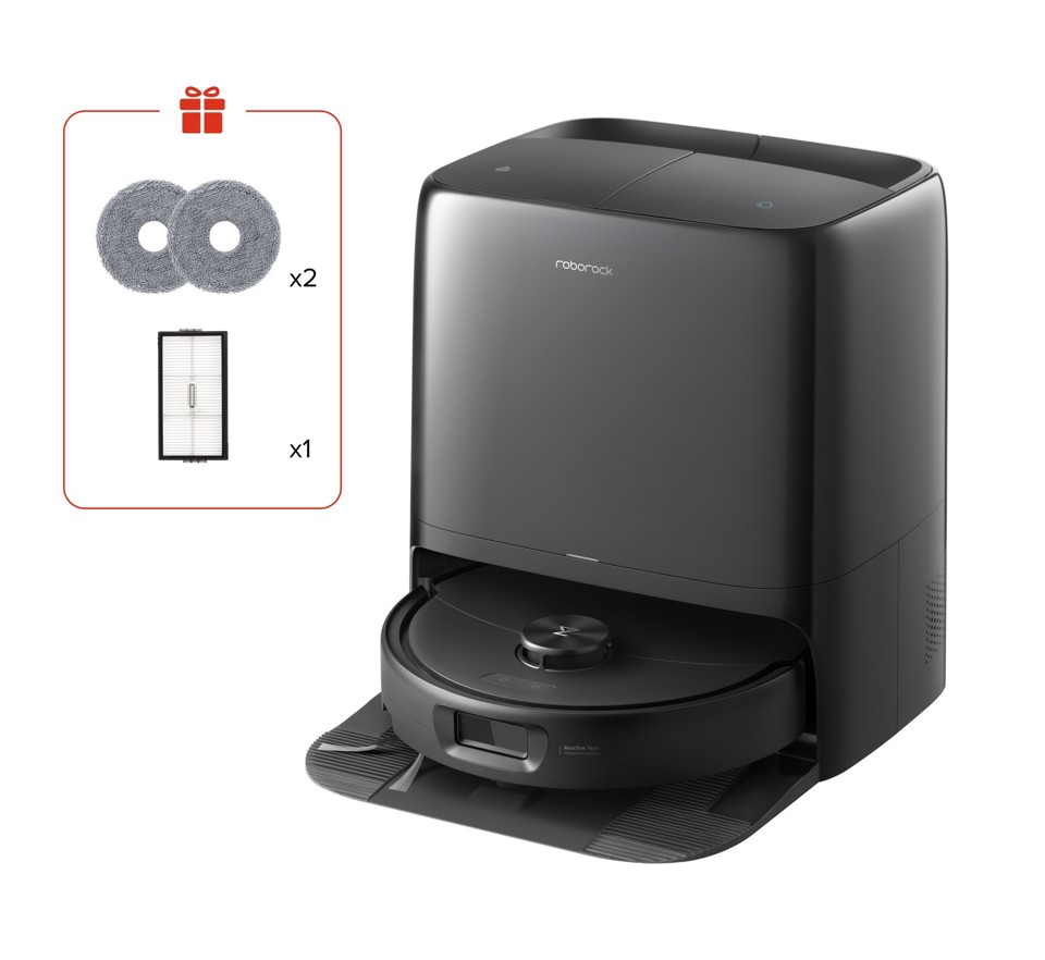 Roborock Qrevo 2 ProX Robot Aspirapolvere Lavapavimenti, Aspirazione HyperForce® 25.000 Pa, Stazione Multifunzione con Lavaggio Panni a 75°C e Asciugatura ad Aria Calda a 45°C, Sistema Anti-Groviglio DuoDivide™, Sgancio Automatico dei Panni, Spazzola Laterale Reversibile, Controllo tramite App
