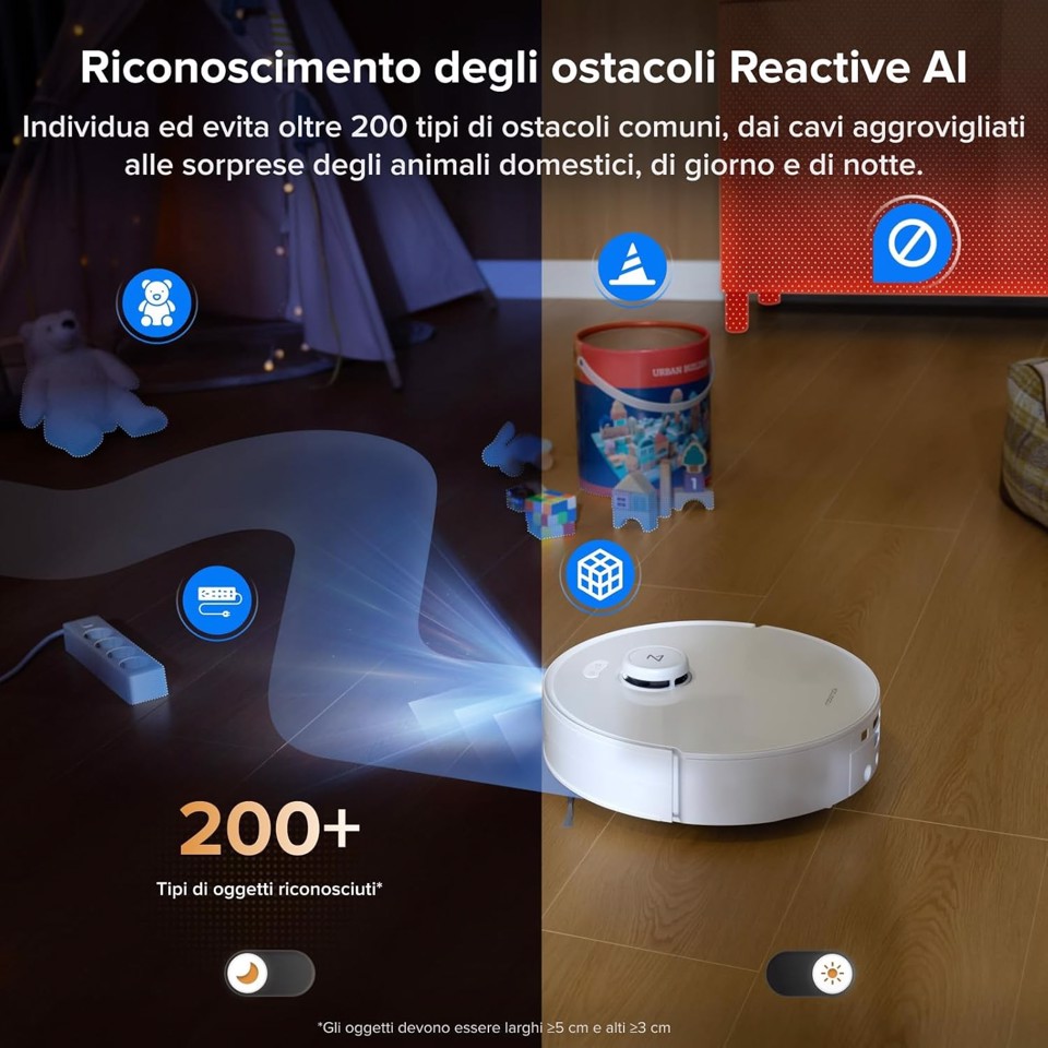 Roborock Qrevo Curv 2 FlowX Robot Aspirapolvere e Lavapavimenti, 270mm Autopulizia Rullo, Aspirazione 20.000 Pa, Protezione Rullo per Tappeti Asciutti, Stazione Multifunzionale, Videochiamata, Hello Rocky