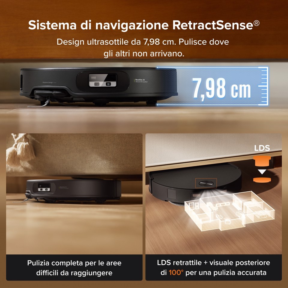 Roborock Qrevo Edge 2X Robot Aspirapolvere Lavapavimenti, Aspirazione HyperForce® 25.000 Pa, Stazione Multifunzione con Lavaggio Panni a 80°C e Asciugatura ad Aria Calda a 55°C, FlexiArm™, Sistema Anti-Groviglio DuoDivide™, Reactive AI