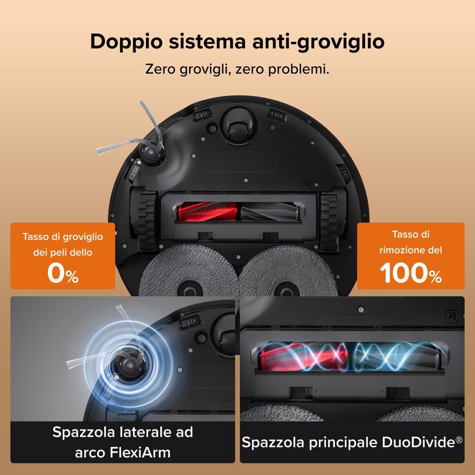 Roborock Qrevo Edge 2X Robot Aspirapolvere Lavapavimenti, Aspirazione HyperForce® 25.000 Pa, Stazione Multifunzione con Lavaggio Panni a 80°C e Asciugatura ad Aria Calda a 55°C, FlexiArm™, Sistema Anti-Groviglio DuoDivide™, Reactive AI
