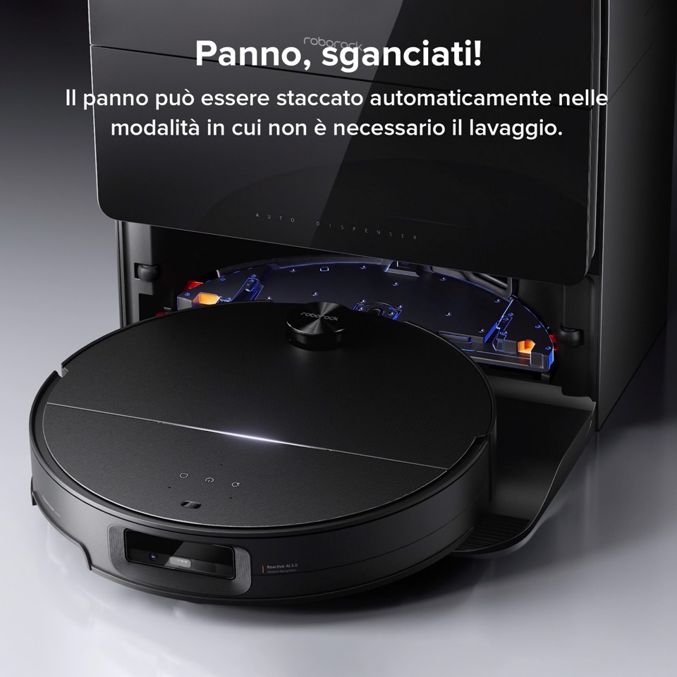 Roborock Saros 10 Robot Aspirapolvere e Lavapavimenti con VibraRise 4.0, Aspirazione 22.000 Pa, LiDAR Retrattile, Dock RockDock Ultra 2.0, Reactive AI 3.0, Sollevamento Mop Automatico, Controllo App e Vocale