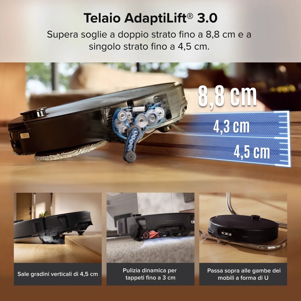 Roborock Saros 20 Neo Robot Aspirapolvere Lavapavimenti, Aspirazione 36.000 Pa, Stazione Multifunzione 10-in-1 con Lavaggio Panni a 100°C, Ultra-Sottile 7,95 cm, Telaio AdaptiLift 3.0, Sistema Anti-Groviglio 0%, Copertura Bordi FlexiArm™, SmartPlan 3.0