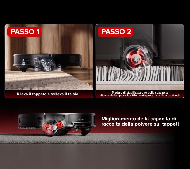 Roborock Saros 20X robot aspirapolvere e lavapavimenti Nero
