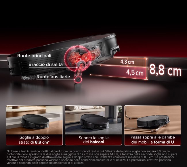 Roborock Saros 20X robot aspirapolvere e lavapavimenti Nero