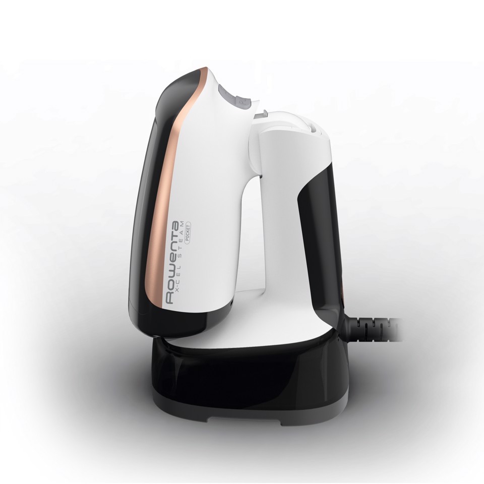 Rowenta Access Steam Pocket, Stiratore Verticale Portatile, Pieghevole, Black & White
