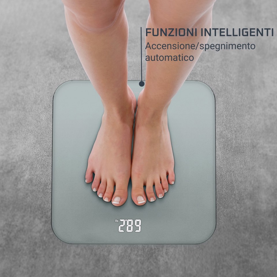 Rowenta Classic 2.0, Bilancia Da Bagno, Schermo Invisibile Facile da Leggere, Eucalipto, BS1903