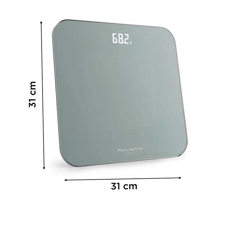 Rowenta Classic 2.0, Bilancia Da Bagno, Schermo Invisibile Facile da Leggere, Eucalipto, BS1903