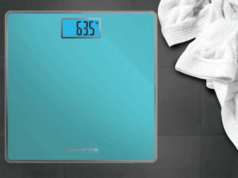 Rowenta Classic BS1503 Quadrato Turchese Bilancia pesapersone elettronica